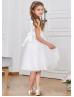 Pearl Beaded Lace Glitter Tulle Flower Girl Dress Special Occasion Dress